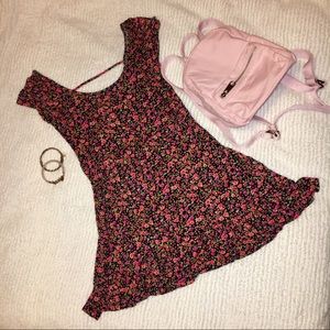 Open Back Floral Dress